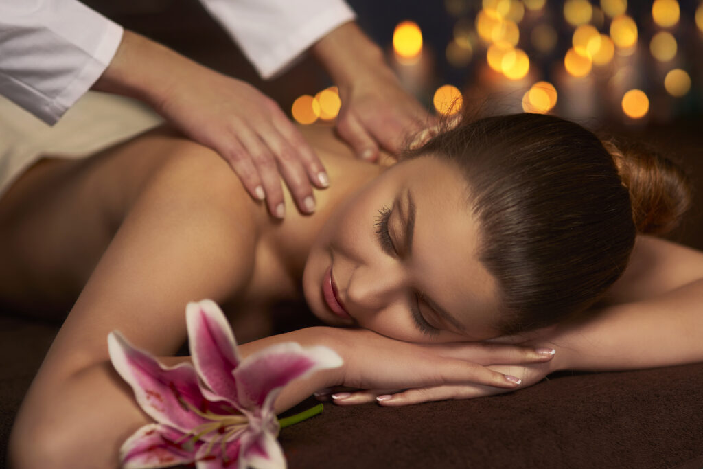 woman relaxing at spa